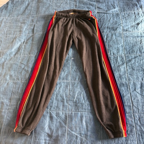 Aviator Nation velvet stripes sweatpants Size Medium - Picture 1 of 8